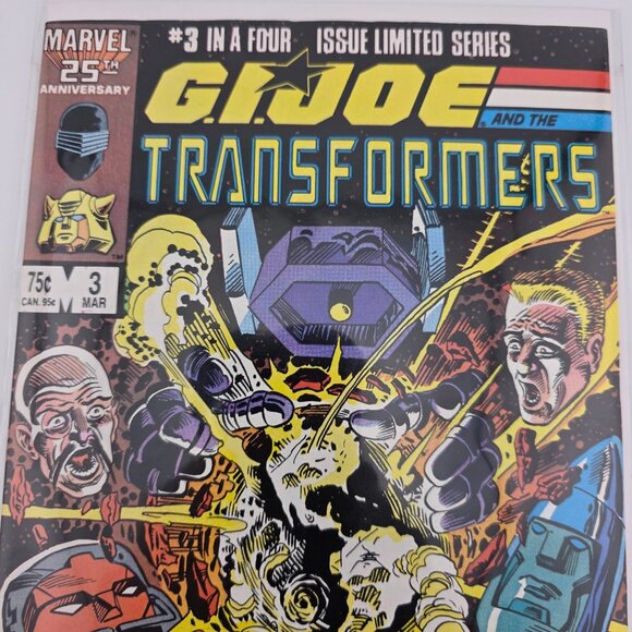 1980's Marvel Comics G.I Joe and the Transformers #3 25th Anniversary Comic Book - Picture 2 of 4